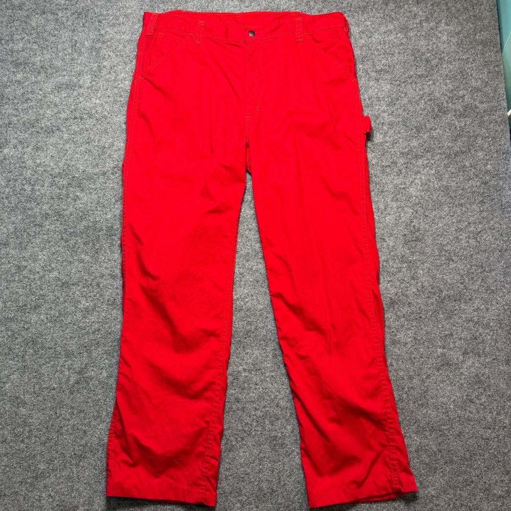 DAKOTA Vintage Red Women's Carpenter Pants Cotton Workwear Made in United States